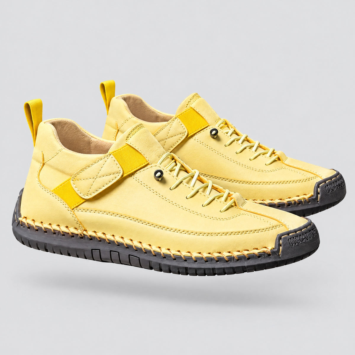 Mabel | Wide-Fit Slip-On Trainers – Yellow