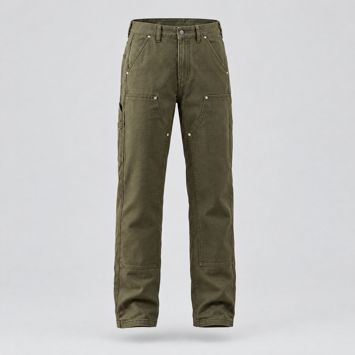 Humphrey | Straight-Leg Utility Trousers – Army Green