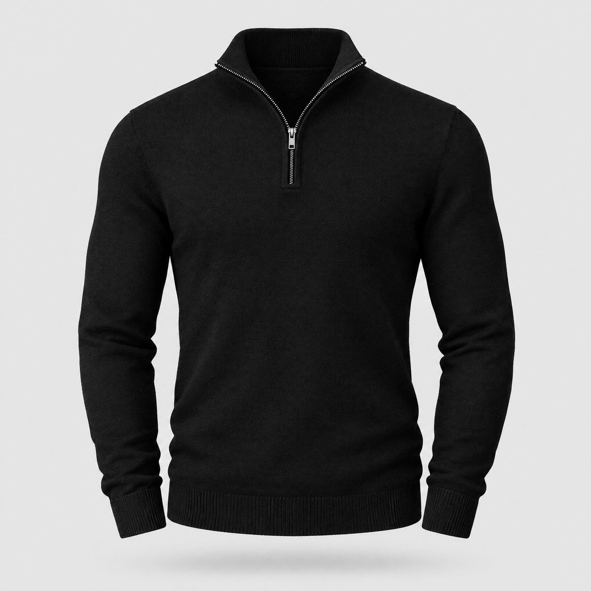 Kit | Half-Zip Neckline Sweater – Black