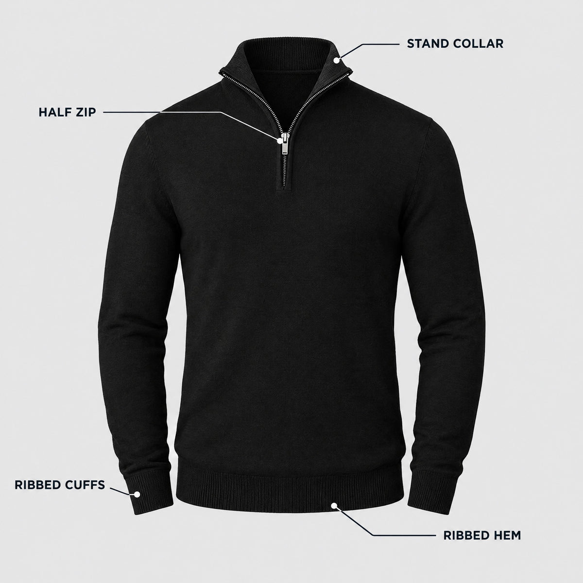 Kit | Half-Zip Neckline Sweater – KEY