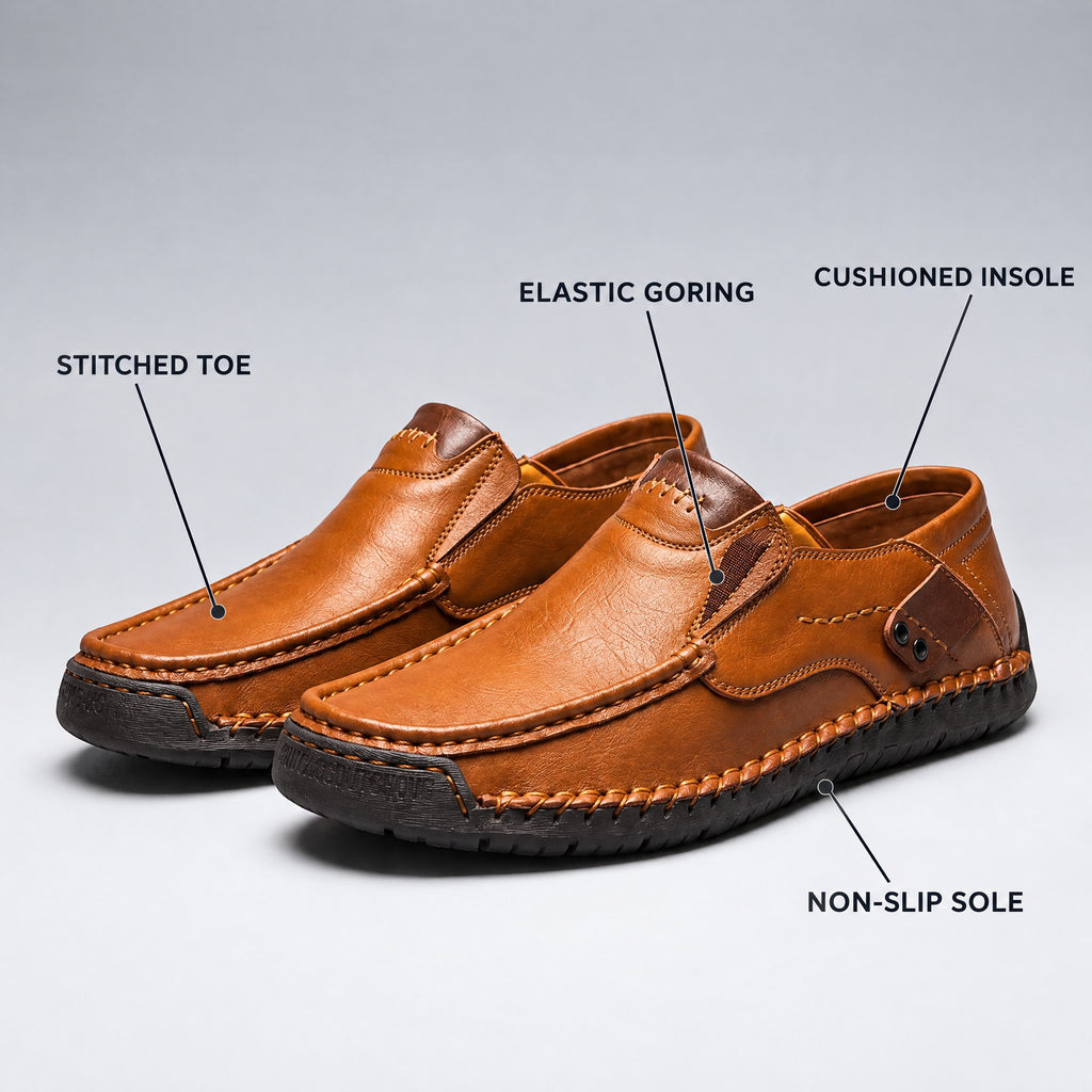 Louie | Slip-On Loafers With Elastic Goring – KEY