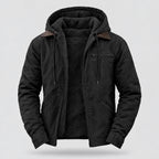 Jasper | Hooded Full-Zip Jacket – Black