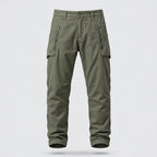 Ambrose | Slim Fit Zippered Pocket Trousers – Army Green