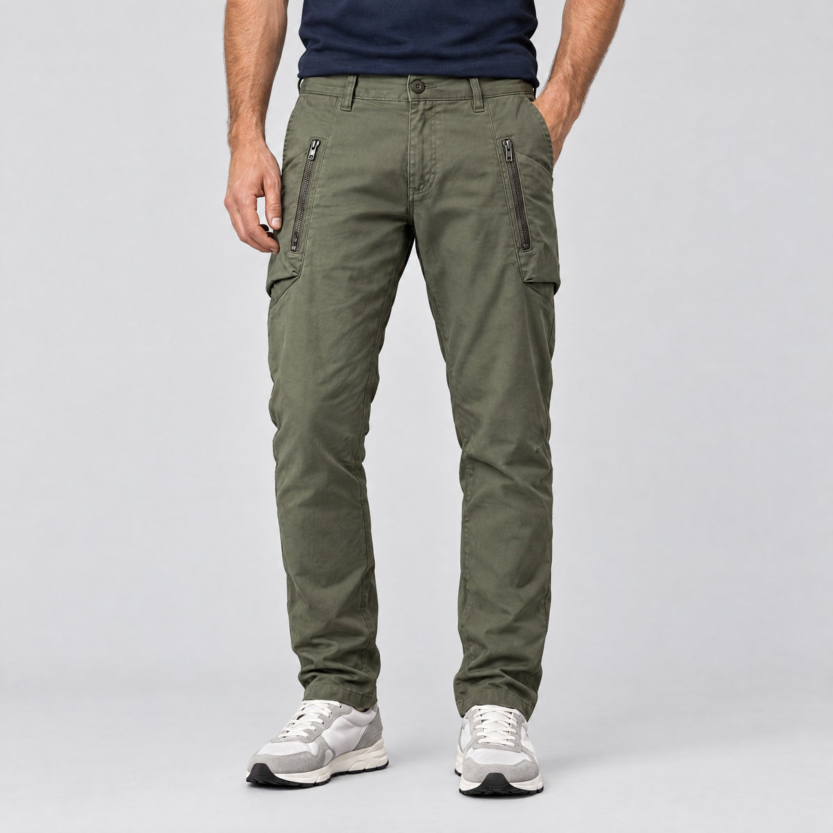 Ambrose | Slim Fit Zippered Pocket Trousers – ICP