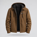 Fergus | Hooded Regular Fit Jacket – Brown