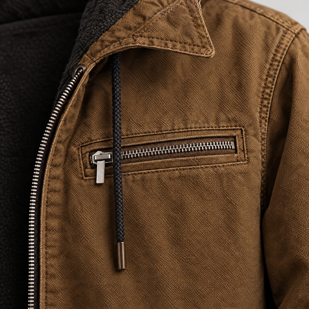 Fergus | Hooded Regular Fit Jacket – DETAIL