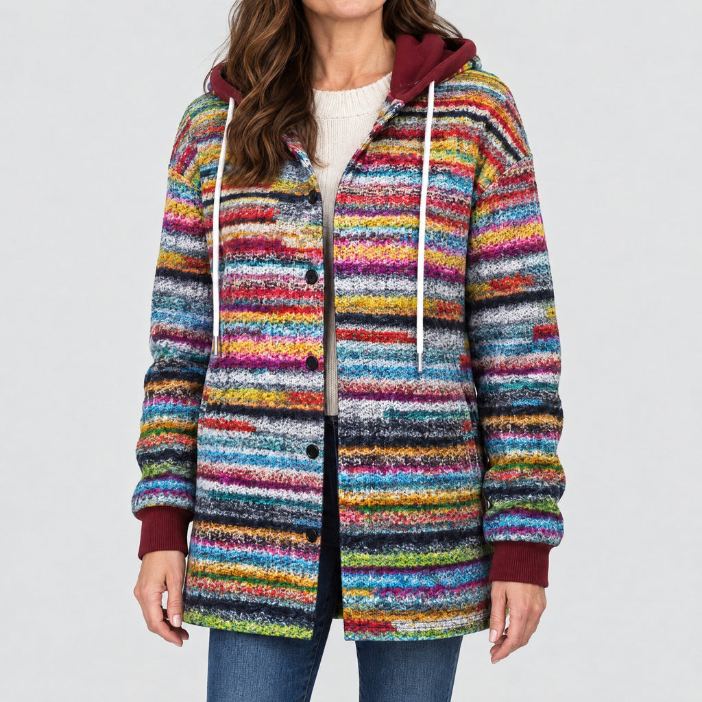 Georgiana | Plaid Hooded Mid-Length Coat – ICP