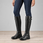 Agnes | Tall Buckle Low-Heel Riding Boots – ICP