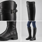Agnes | Tall Buckle Low-Heel Riding Boots – COLLAGE