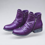 Henrietta | Gel Sole Balanced Heel Boots – Purple