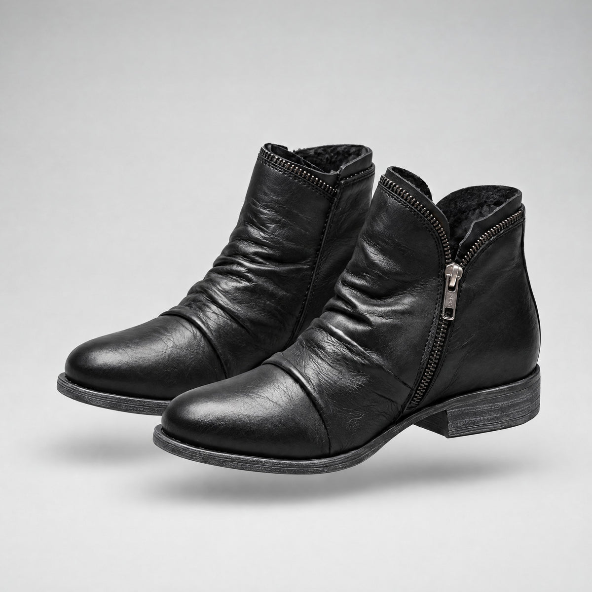 Henrietta | Gel Sole Balanced Heel Boots – Black
