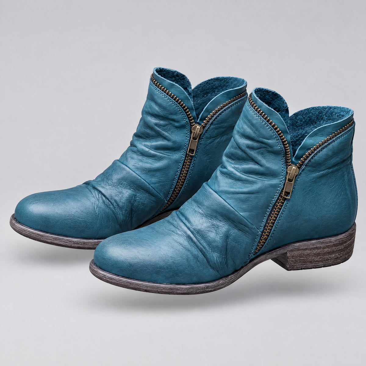 Henrietta | Gel Sole Balanced Heel Boots – Blue