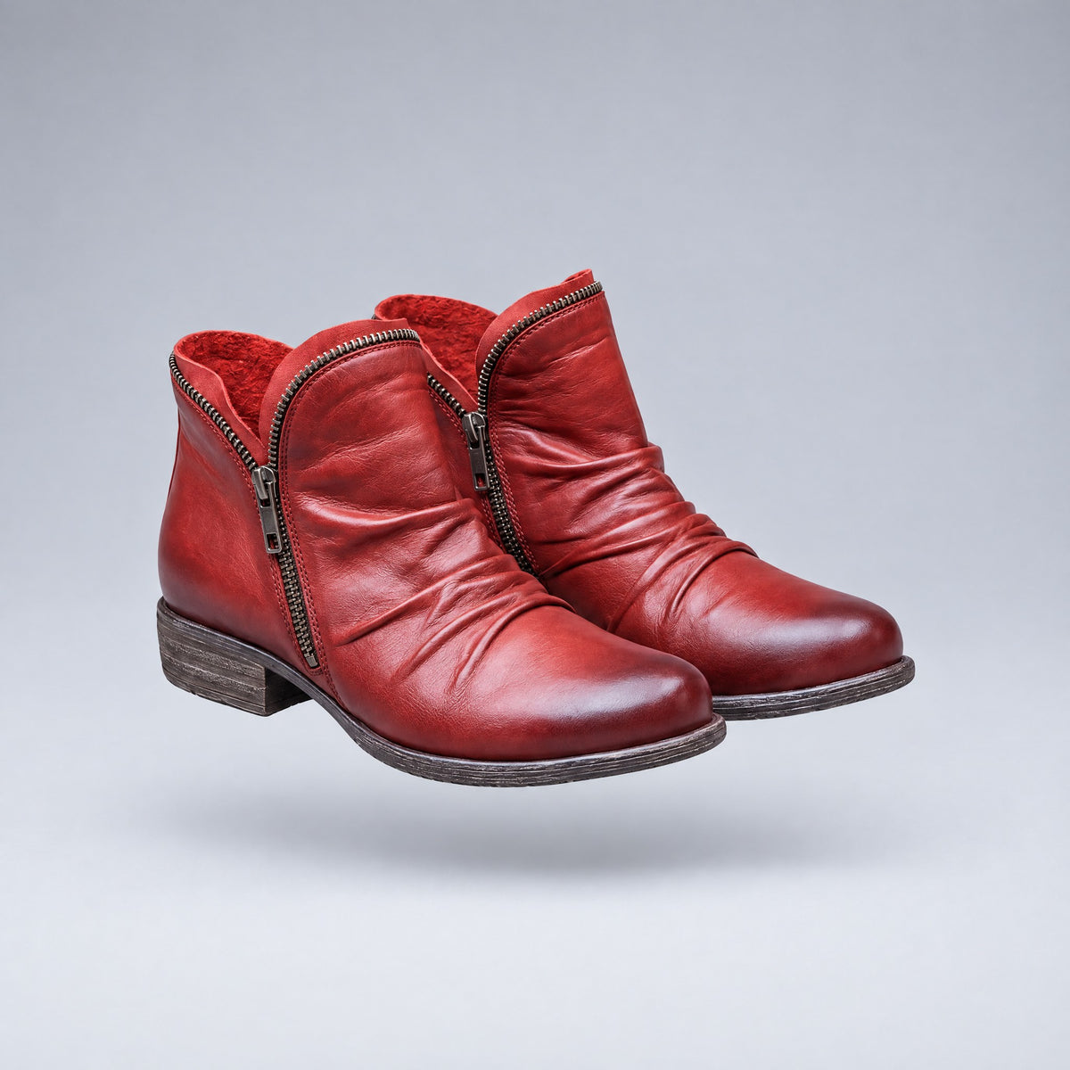 Henrietta | Gel Sole Balanced Heel Boots – Red