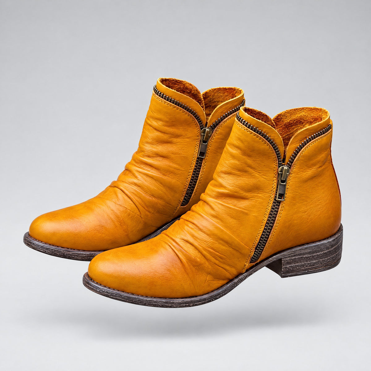 Henrietta | Gel Sole Balanced Heel Boots – Orange