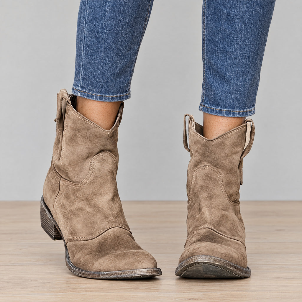Maeve | Embroidered Pull-On Ankle Boots – ICP