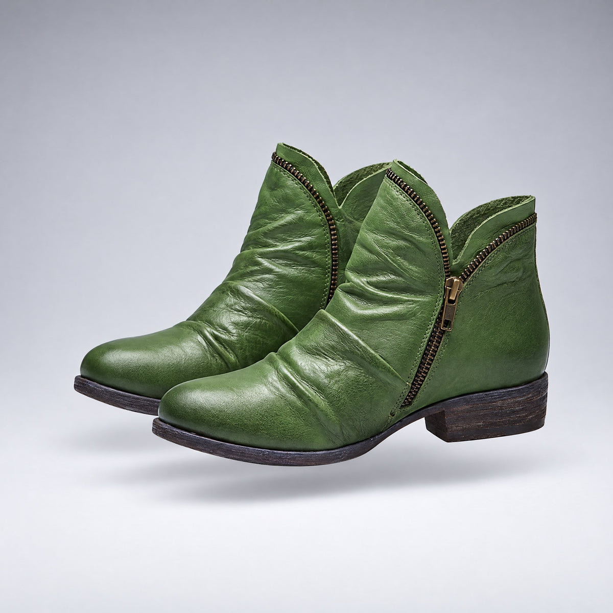 Henrietta | Gel Sole Balanced Heel Boots – Green