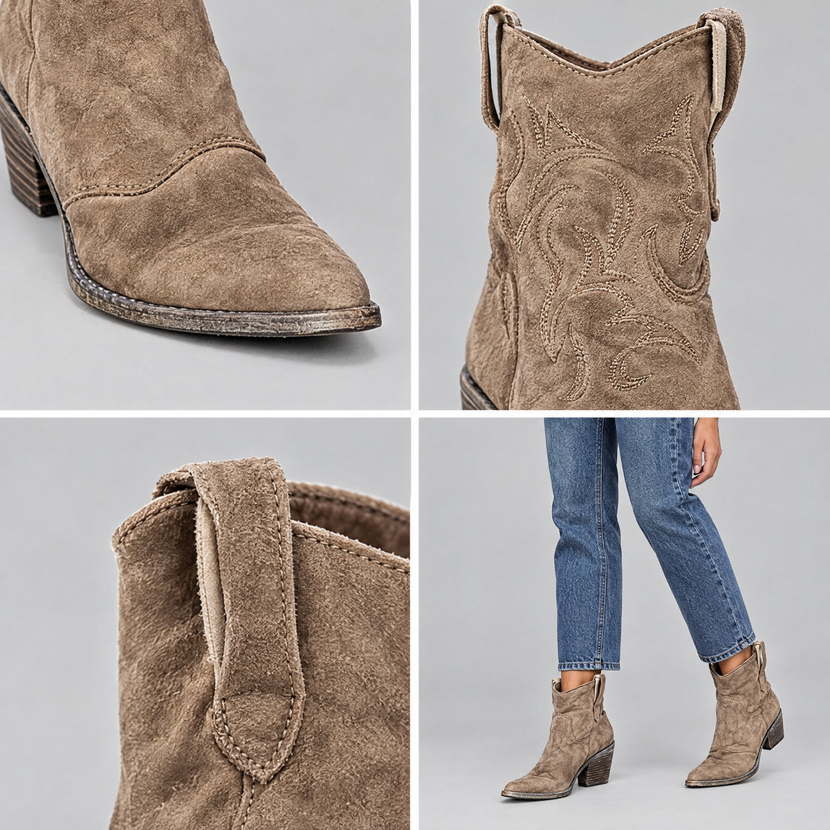 Maeve | Embroidered Pull-On Ankle Boots – COLLAGE