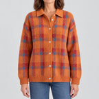 Dorothea | Retro Check Knit Cardigan – ICP