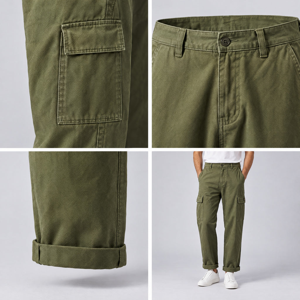 Rufus | Relaxed Straight-Leg Cargo Trousers – COLLAGE