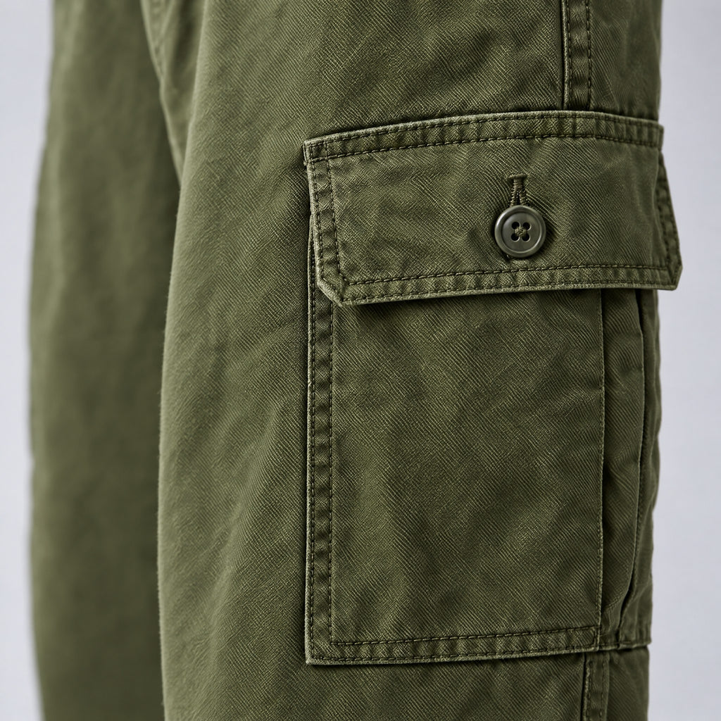 Rufus | Relaxed Straight-Leg Cargo Trousers – DETAIL