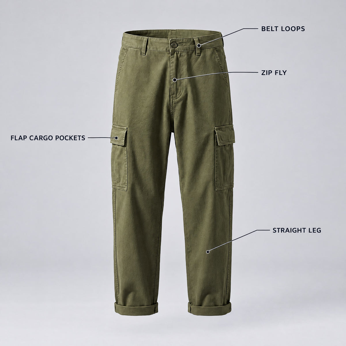 Rufus | Relaxed Straight-Leg Cargo Trousers – KEY