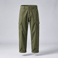 Rufus | Relaxed Straight-Leg Cargo Trousers – Army Green