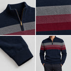 Theo | Striped Quarter-Zip Pullover – COLLAGE