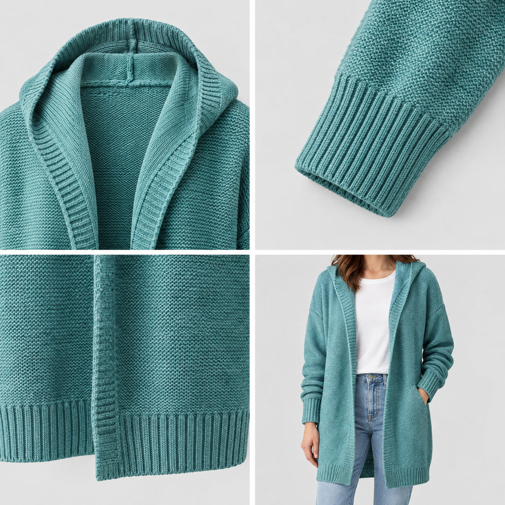 Tilly | Oversized Hooded Longline Cardigan – COLLAGE