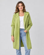 Tilly | Oversized Hooded Longline Cardigan – Green