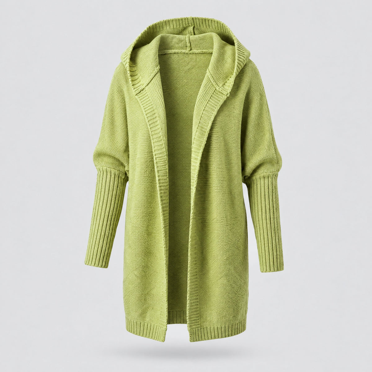 Tilly | Oversized Hooded Longline Cardigan – Green