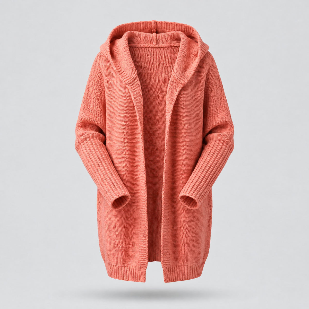 Tilly | Oversized Hooded Longline Cardigan – Orange
