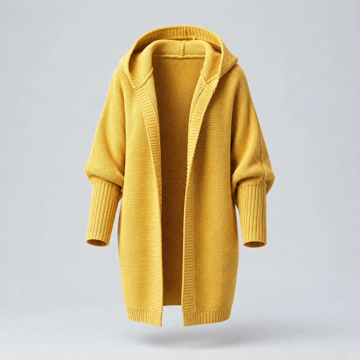 Tilly | Oversized Hooded Longline Cardigan – Yellow