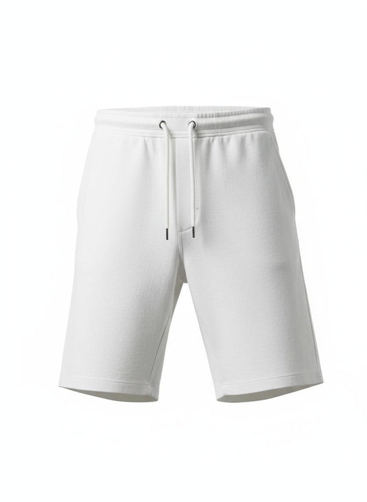 White Drawstring Short for Men