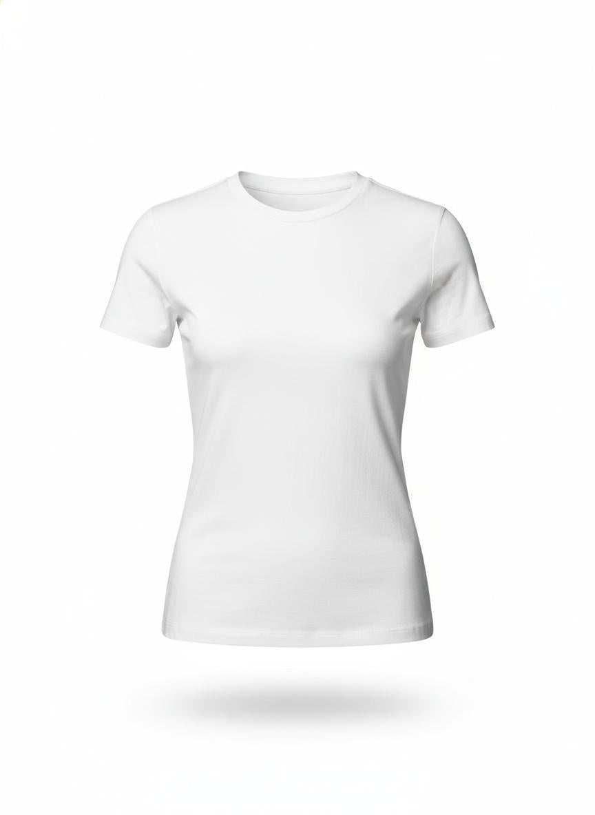 White Fitted T-Shirt for Women