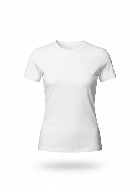 White Fitted T-Shirt for Women