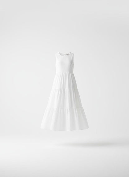 White Tiered Dress for Women