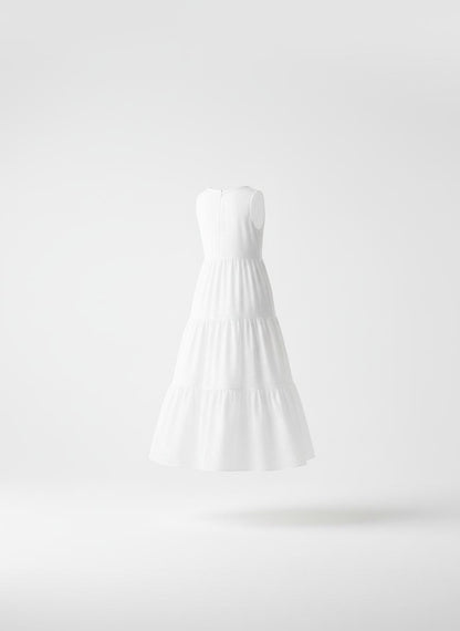 White Tiered Dress for Women
