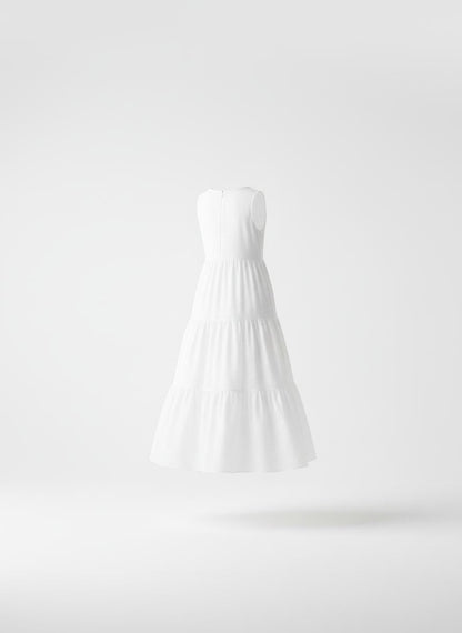White Tiered Dress for Women